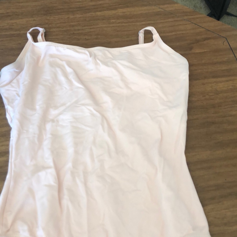 Dan skin nude/peach tank leotard.